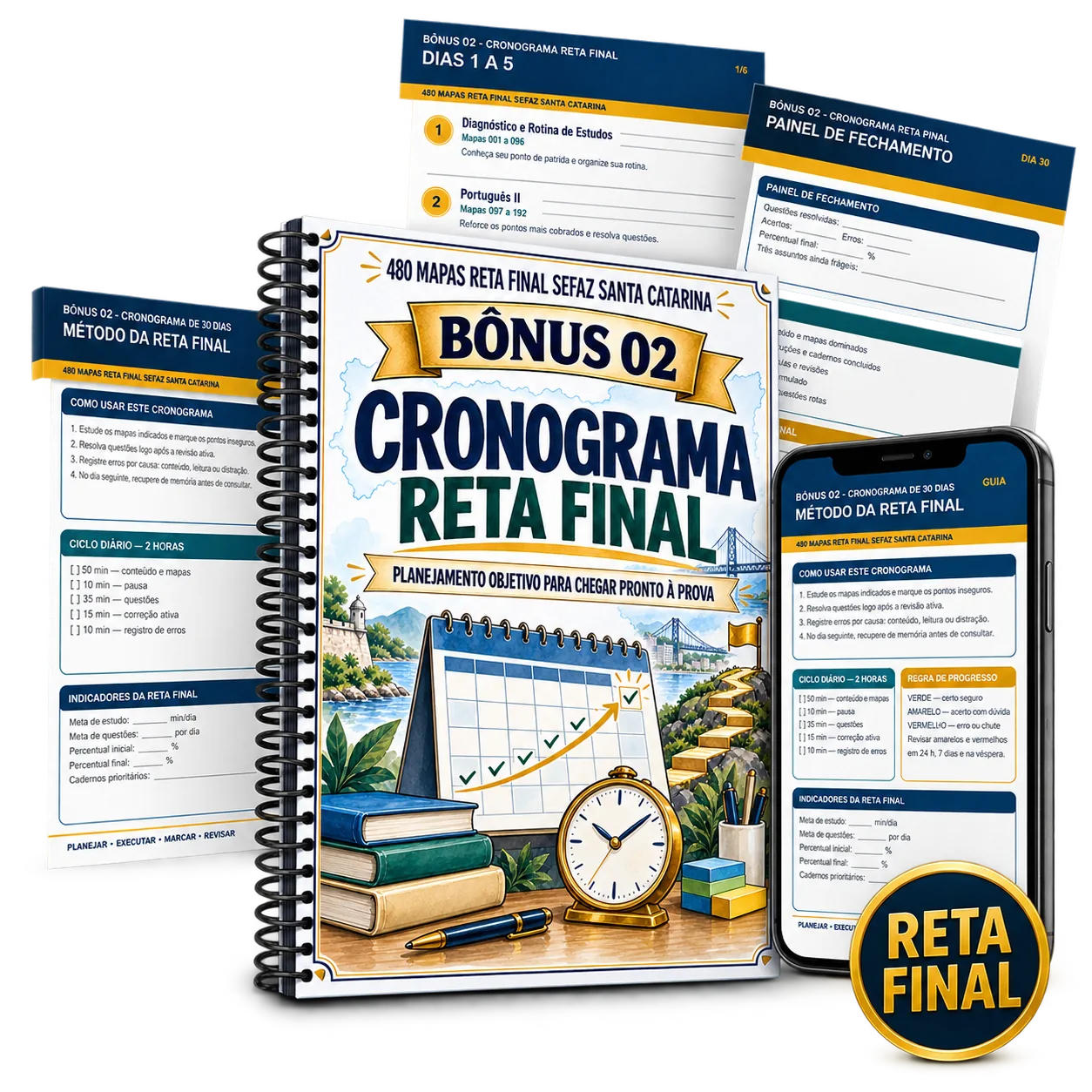 Mockup do Cronograma Reta Final